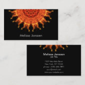 Flammen Sun - Mandala Visitenkarte (Vorne/Hinten)