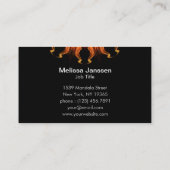 Flammen Sun - Mandala Visitenkarte (Rückseite)