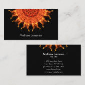 Flammen Sun - Mandala Visitenkarte (Vorne/Hinten)