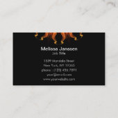 Flammen Sun - Mandala Visitenkarte (Rückseite)