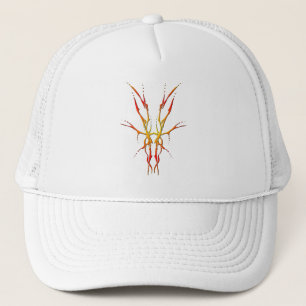 Flammen Tribal Hirsch Schädel Jagd Design Truckerkappe