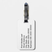 Flammen über Schwarz Gepäckanhänger (Rückseite vertikal)