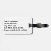 Flammen über Schwarz Gepäckanhänger (Rückseite horizontal)