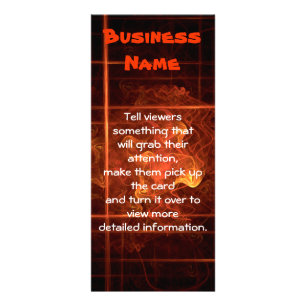 Flammen über Schwarz Werbekarte