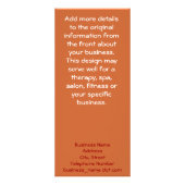 Flammen über Schwarz Werbekarte (Hinten)