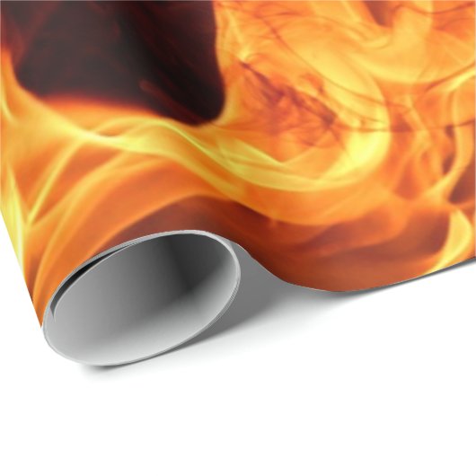 Flammen und Feuer Geschenkpapier (Rolleneckpunkt)