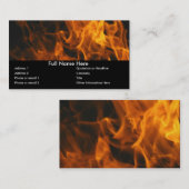 Flammen und Feuer Visitenkarte (Vorne/Hinten)