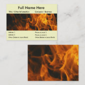 Flammen und Feuer Visitenkarte (Vorne/Hinten)