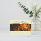Flammen und Feuer Visitenkarte (Stehend Vorderseite)