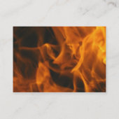 Flammen und Feuer Visitenkarte (Rückseite)