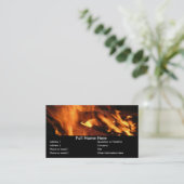 Flammen und Feuer Visitenkarte (Stehend Vorderseite)