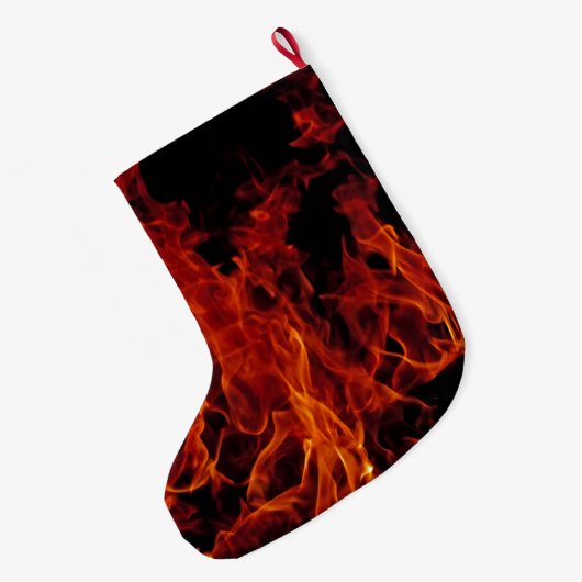 Flammen und Strumpf Großer Weihnachtsstrumpf (Rückseite (Hängend))