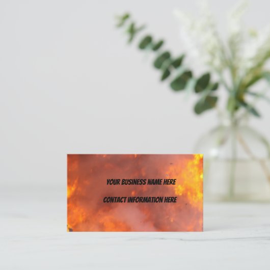 Flammen Visitenkarte (Stehend Vorderseite)