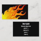 Flammen Visitenkarte (Vorne/Hinten)