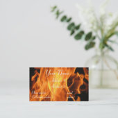 Flammen-Visitenkarte Visitenkarte (Stehend Vorderseite)