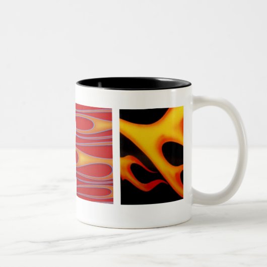 Flammen Zweifarbige Tasse (Rechts)