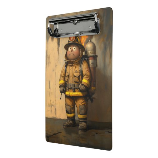 Flammenangst: Der überwältigende Feuerwehrmann Mini Klemmbrett (Gewinkelt2)
