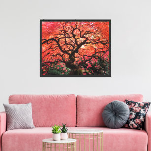 Flammenbaum, japanischer Ahornbaum Leinwanddruck