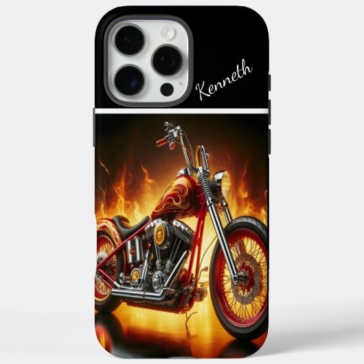 Flammenbemalter Chopper Case-Mate iPhone Hülle (Rückseite)
