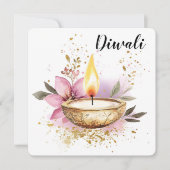 Flammenblätter, Diwali Feiertagskarte (Vorderseite)