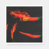 Flammende Chili Paprika Serviette (Vorderseite)