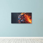 Flammende Eule Leinwanddruck (Insitu (Holzboden))