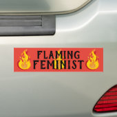 Flammende feministische RBG Feminismus Flammen 20 Autoaufkleber (Auf Auto)
