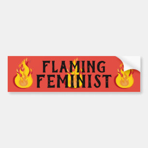 Flammende feministische RBG Feminismus Flammen 20 Autoaufkleber