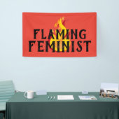 Flammende feministische RBG Feminismus Flammen 20 Banner (Messeveranstaltung)