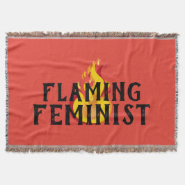 Flammende feministische RBG Feminismus Flammen 20 Decke