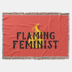 Flammende feministische RBG Feminismus Flammen 20 Decke