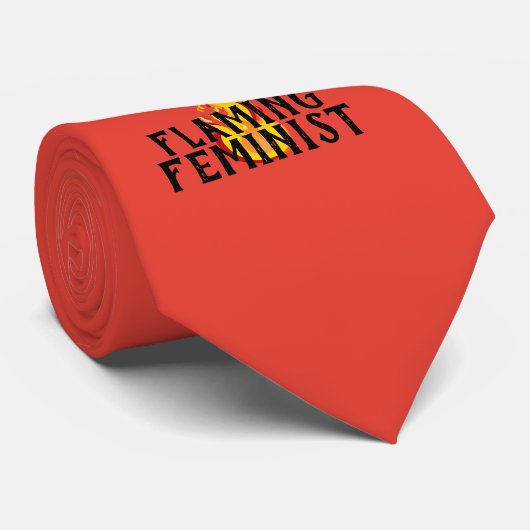Flammende feministische RBG Feminismus Flammen 20 Krawatte (Gerollt)