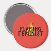 Flammende feministische RBG Feminismus Flammen 20 Magnet (Vorderseite/Rückseite)