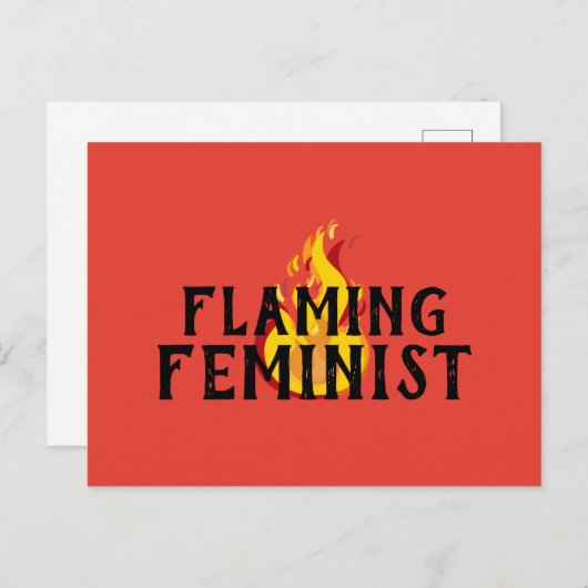 Flammende feministische RBG Feminismus Flammen 20 Postkarte (Vorne/Hinten)