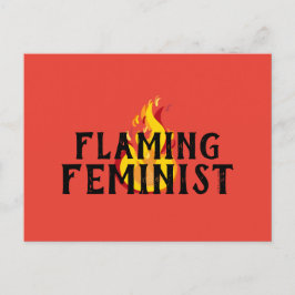Flammende feministische RBG Feminismus Flammen 20 Postkarte