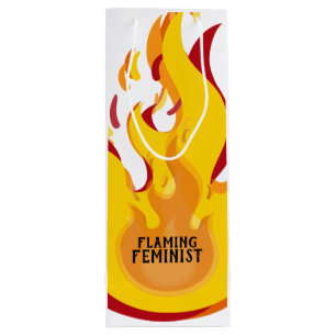 Flammende feministische RBG Ginsburg Feminismus Fl Geschenktüte Für Weinflaschen