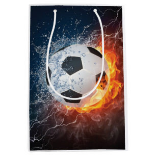 Flammende Football-/Fußball-Wurfkissen Mittlere Geschenktüte