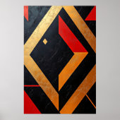 Flammende Geometrien Poster (Vorne)