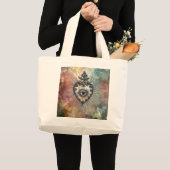 Flammende Herz-Jumbo-Tasche Jumbo Stoffbeutel (Vorderseite (Produkt))