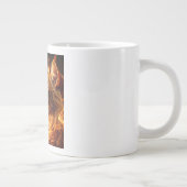 Flammende Katze Jumbo-Tasse (Rechts)