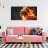 Flammende Katze Leinwanddruck (Insitu (Wohnzimmer))