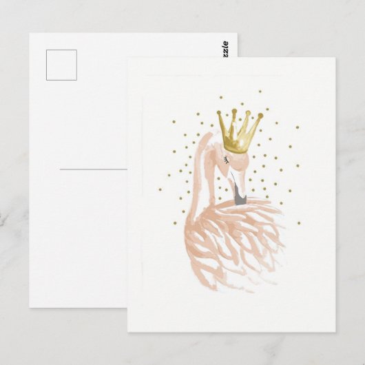 flammende Rose Postkarte (Vorne/Hinten)