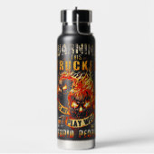 Flammende Schädel & LKW-Fahrer-Warn-Design Trinkflasche (Links)