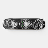 Flammende Schädel Personalisiert Skateboard (Horizontal)