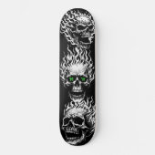 Flammende Schädel Personalisiert Skateboard (Vorderseite)
