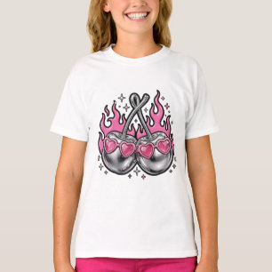 Flammende Silberkirschen - Chromkirsche in Flammen T-Shirt