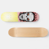 Flammende Skateboard für den Schädel. (Horizontal)