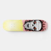 Flammende Skateboard für den Schädel. (Horizontal)