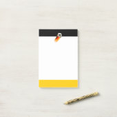 Flammender deutscher Fußballball auf Fahne Post-it Klebezettel (Auf Schreibtisch)