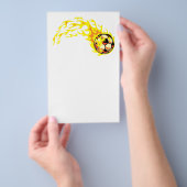 Flammender Fußball Flyer (Handgriff)